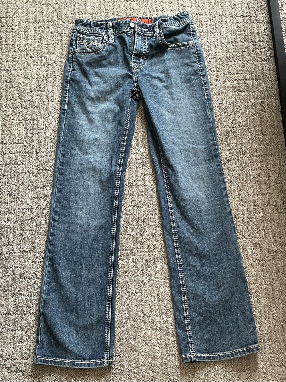 Kids Blue Straight-Leg Jeans - Classic Denim